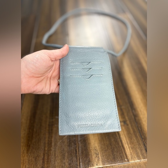 PORTA+CANDA Duck Blue Gray Leather Card Holder Wristlet Purse y2k - Picture 3 of 6